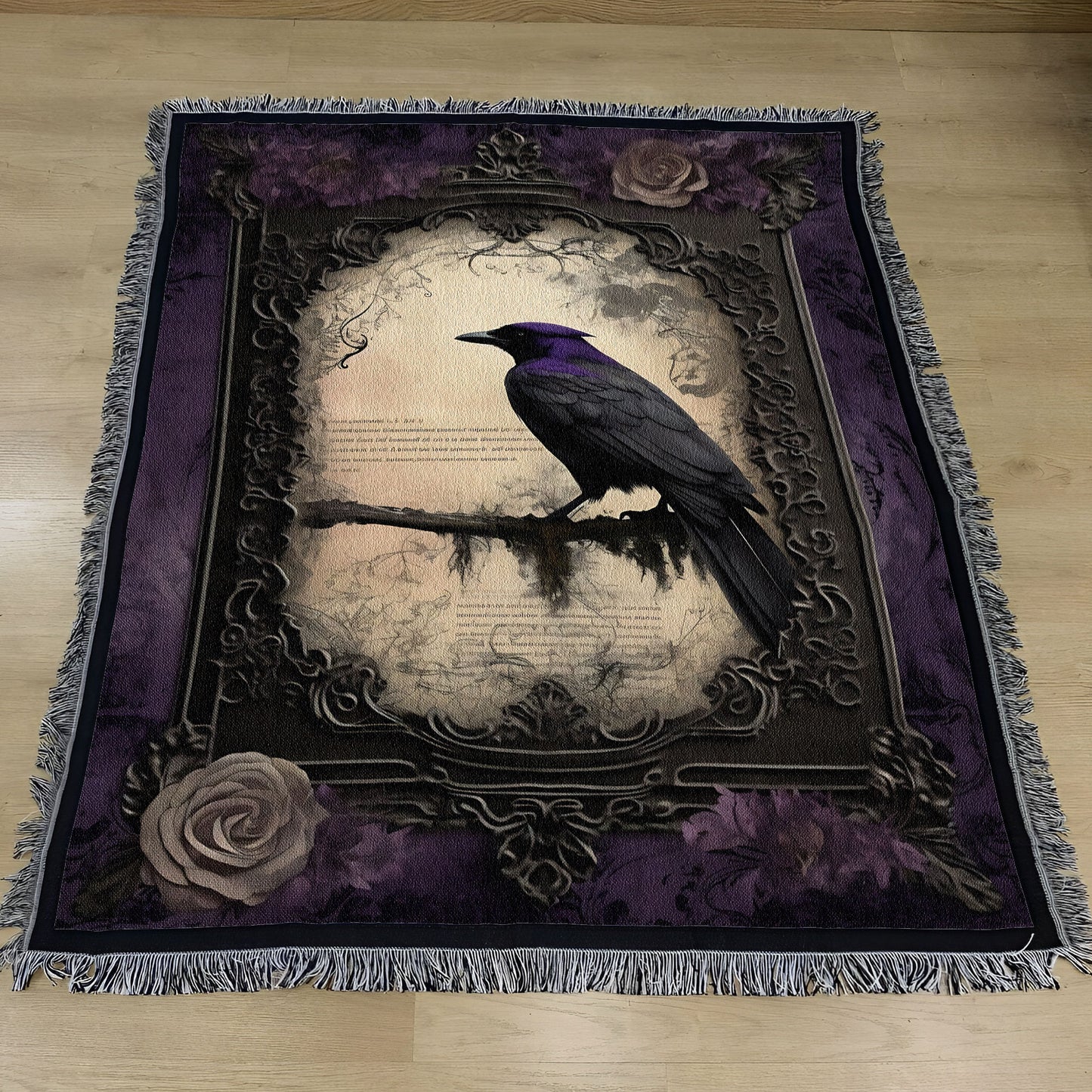 The Raven Woven Blanket – Inspired by Edgar Allan Poe