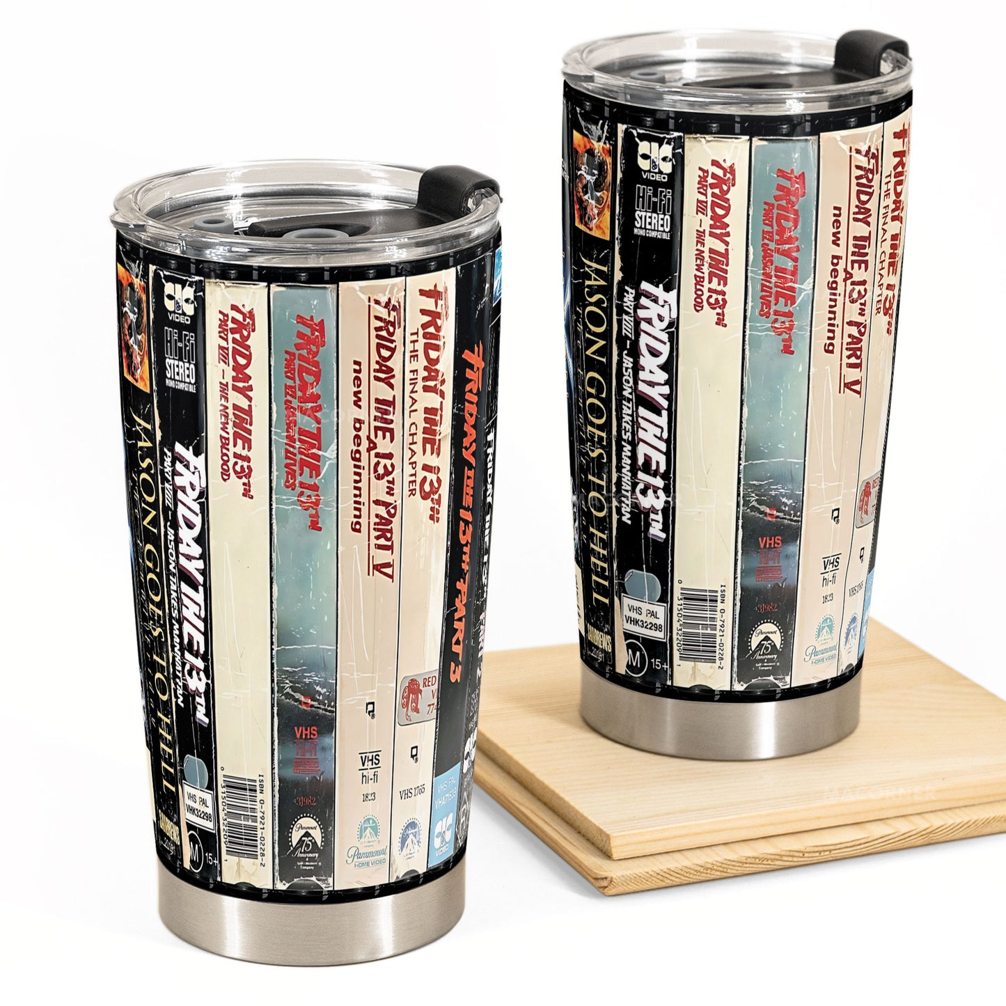 Friday the 13th VHS Horror Collection Tumbler 20oz -40z