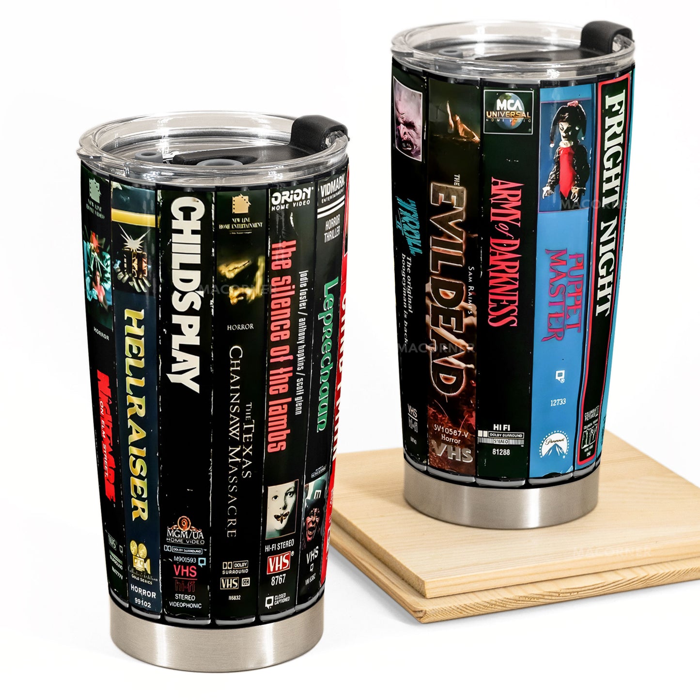 Retro Horror VHS Tumbler – Classic Scares in Your Hands 20oz -40z