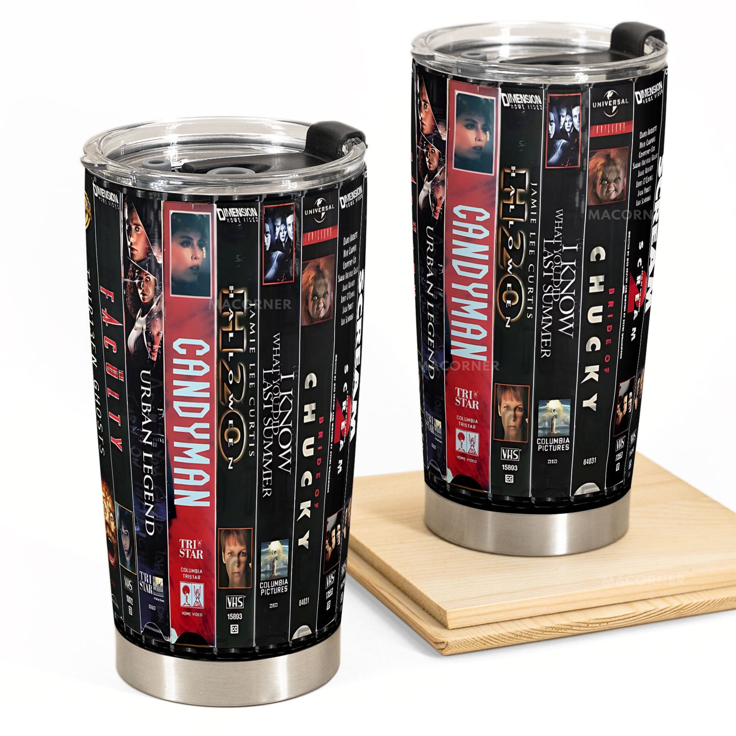 90s Slasher VHS Tumbler – The Golden Age of Teen Horror Tumbler 20oz 40oz