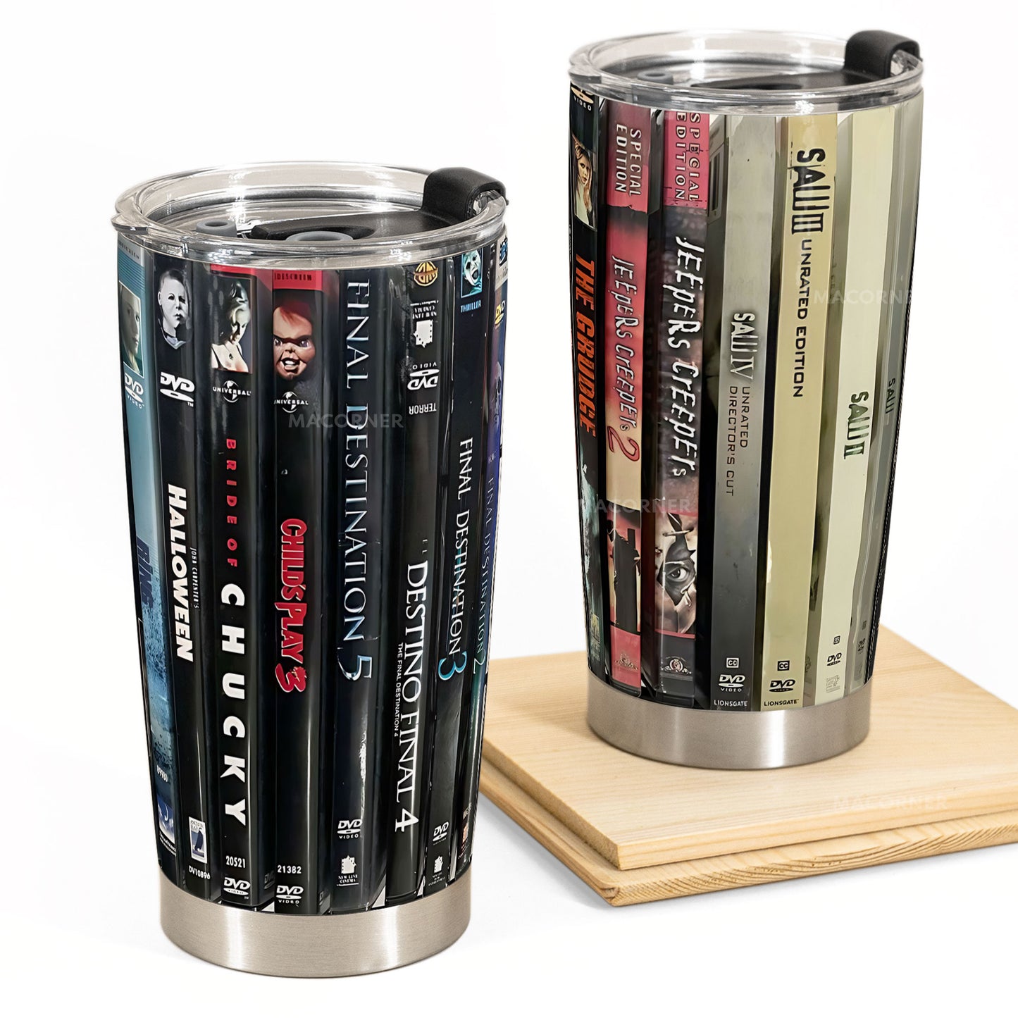 2000s Horror DVD Tumbler – Creepy Movie Night Vibes Tumbler 20oz 40oz
