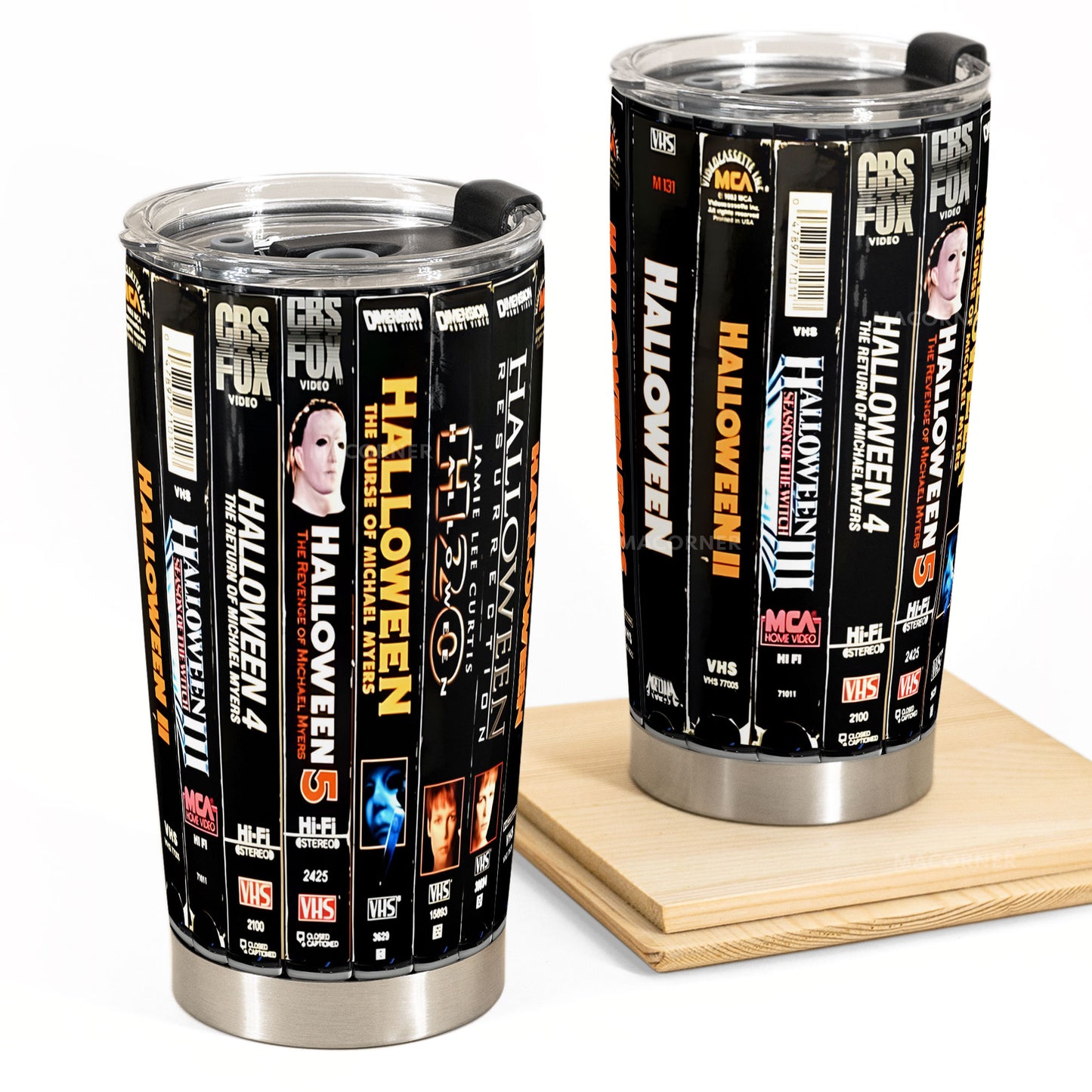 Michael Myers VHS Tumbler – Halloween Franchise Collector’s Cup Tumbler 20oz 40oz