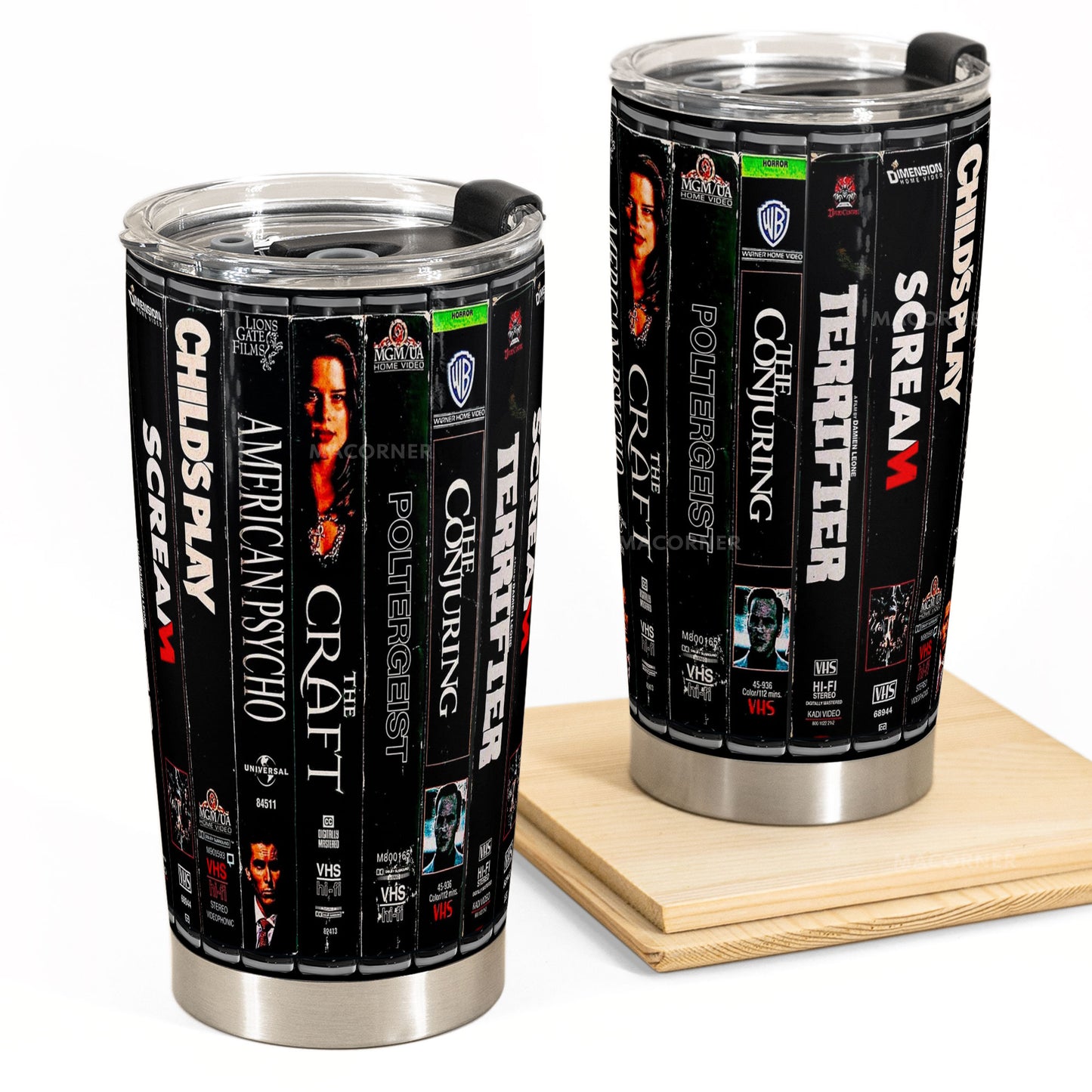 Mixed Horror VHS Tumbler – Cult Classics & Modern Scares Tumbler 20oz 40oz