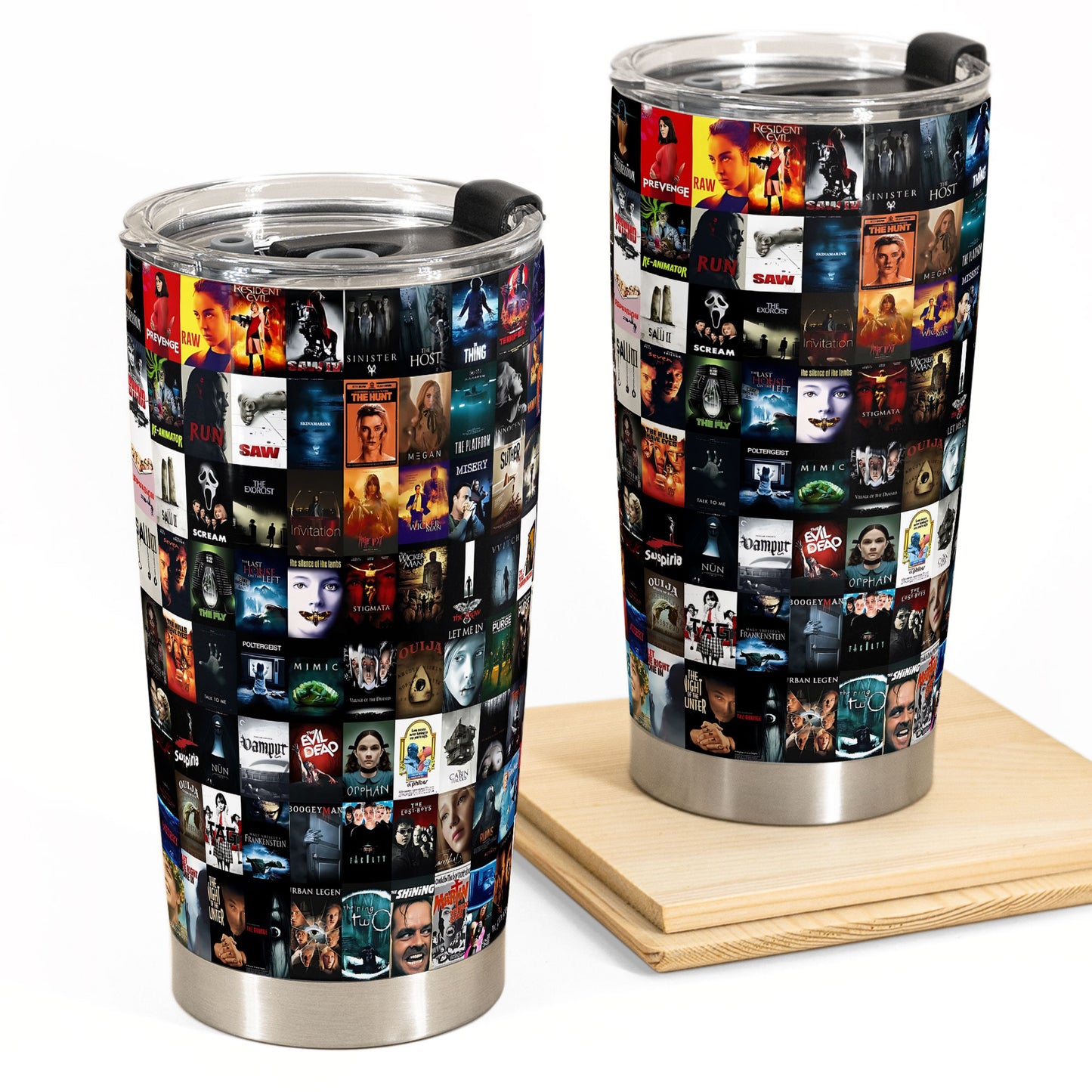 Classic & Modern Horror Icons Tumbler – A Tribute to Timeless Nightmares Tumbler 20oz 40oz