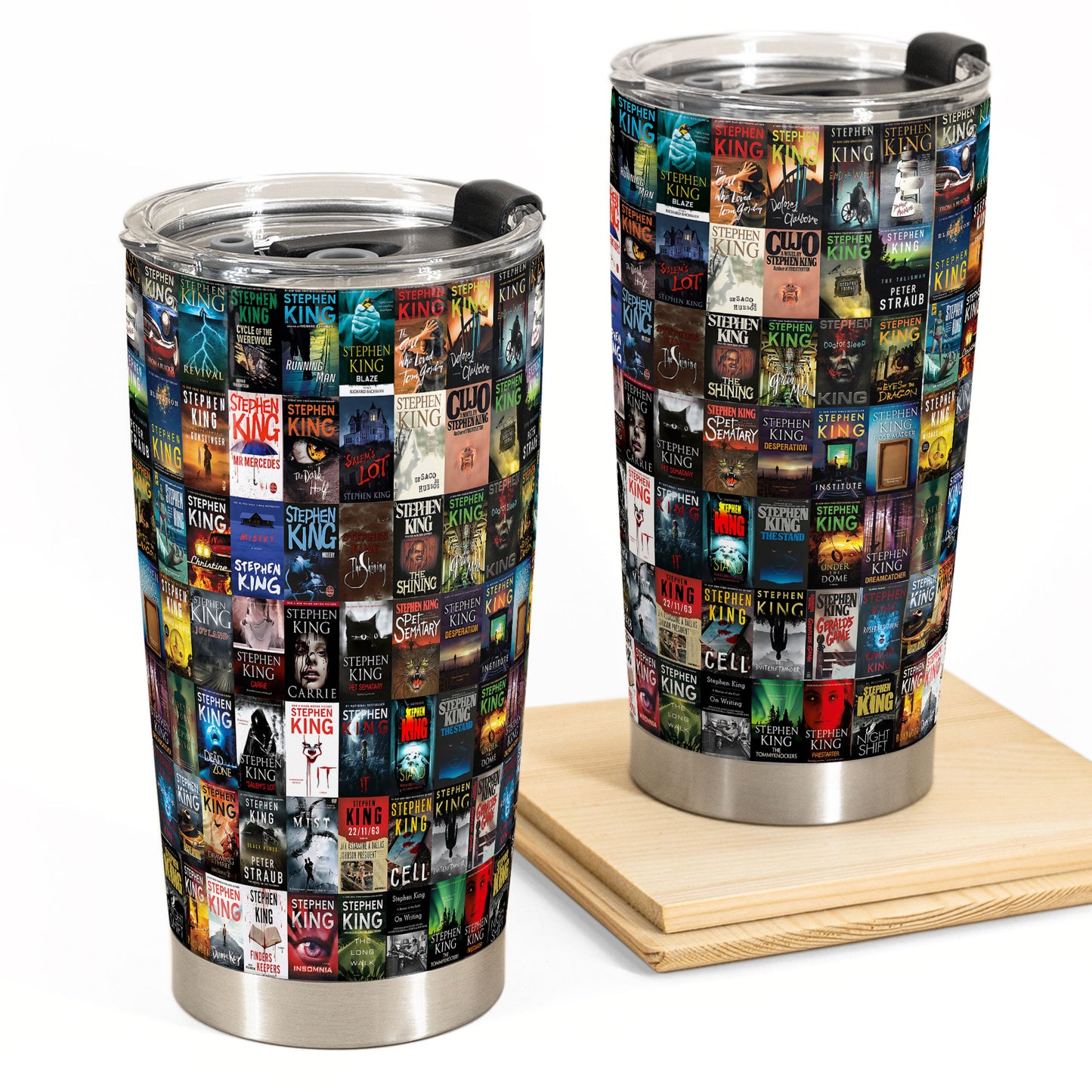Stephen King Book Covers Tumbler 20oz 40oz – The Ultimate Tribute to the Master of Horror