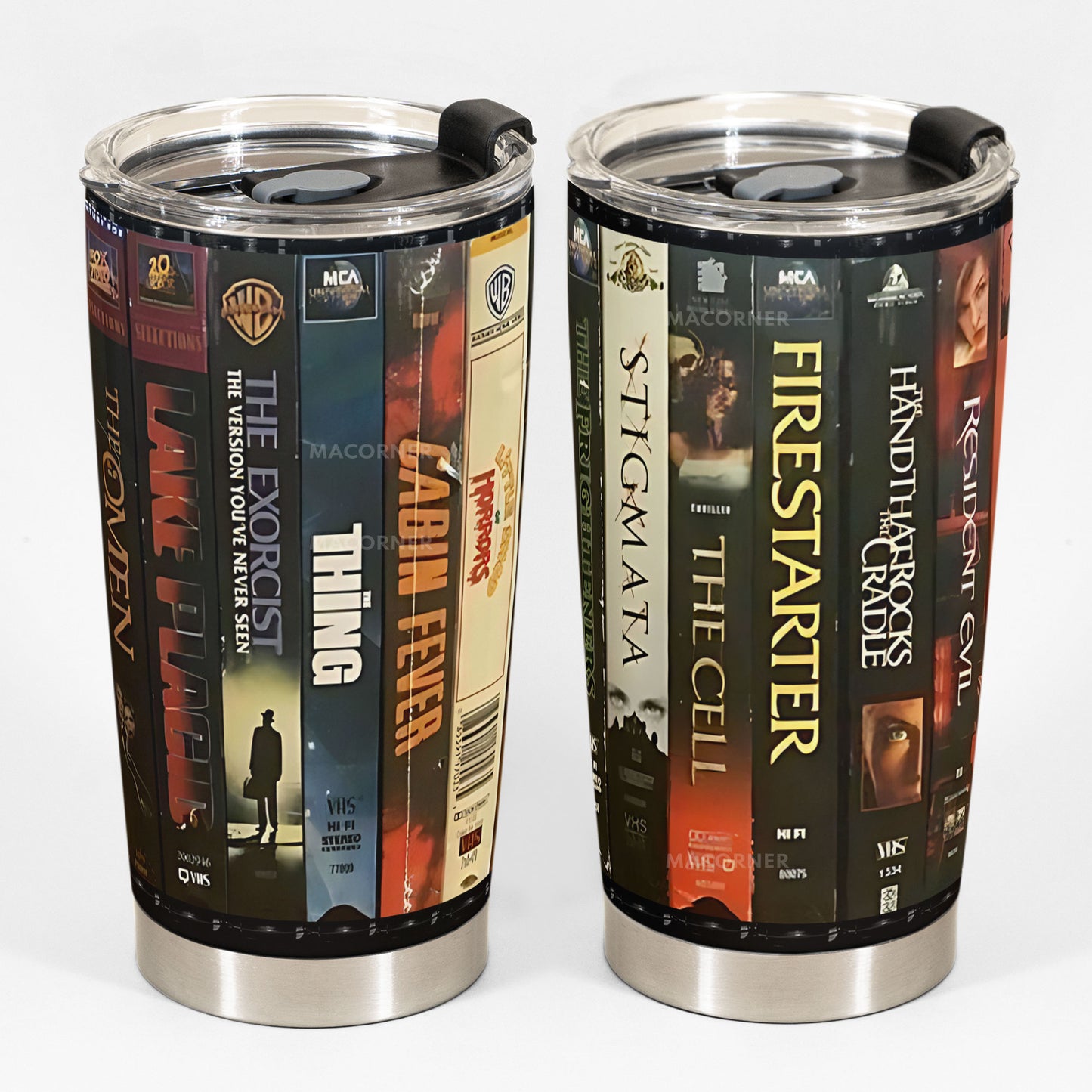 Retro Horror & Thriller VHS Collection Tumbler 20oz -40z