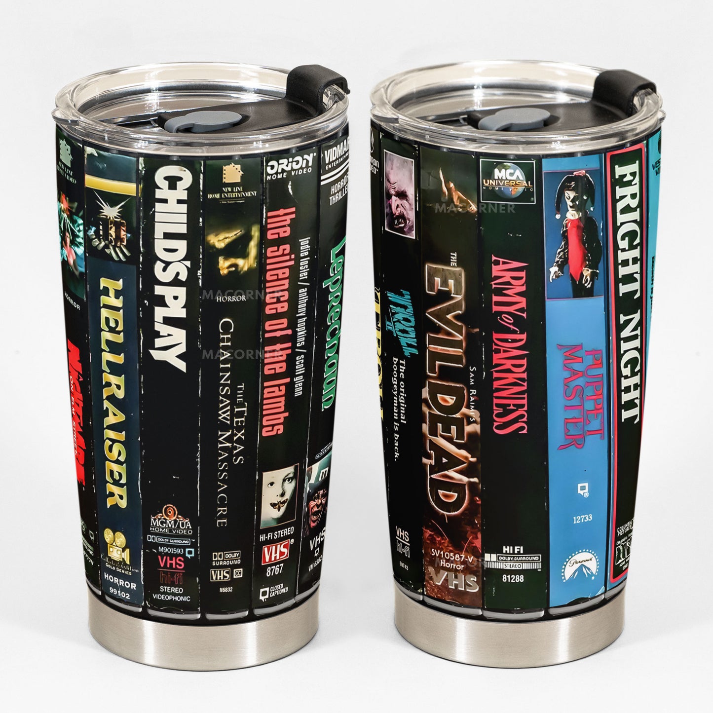 Retro Horror VHS Tumbler – Classic Scares in Your Hands 20oz -40z