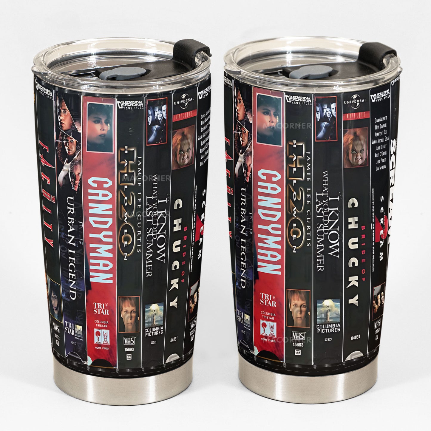 90s Slasher VHS Tumbler – The Golden Age of Teen Horror Tumbler 20oz 40oz