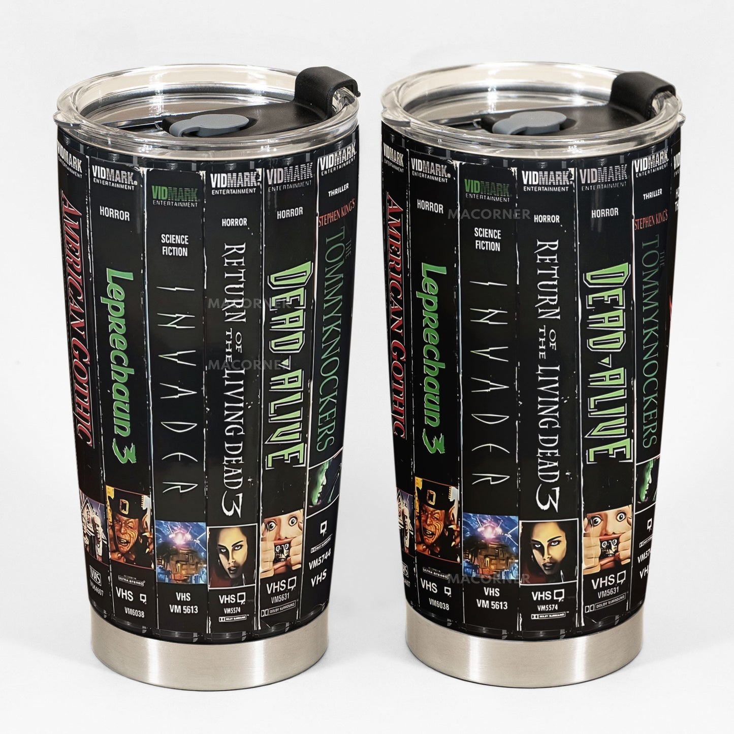 Obscure VHS Horror Tumbler – Cult Classics From the Dark Side Tumbler 20oz 40oz