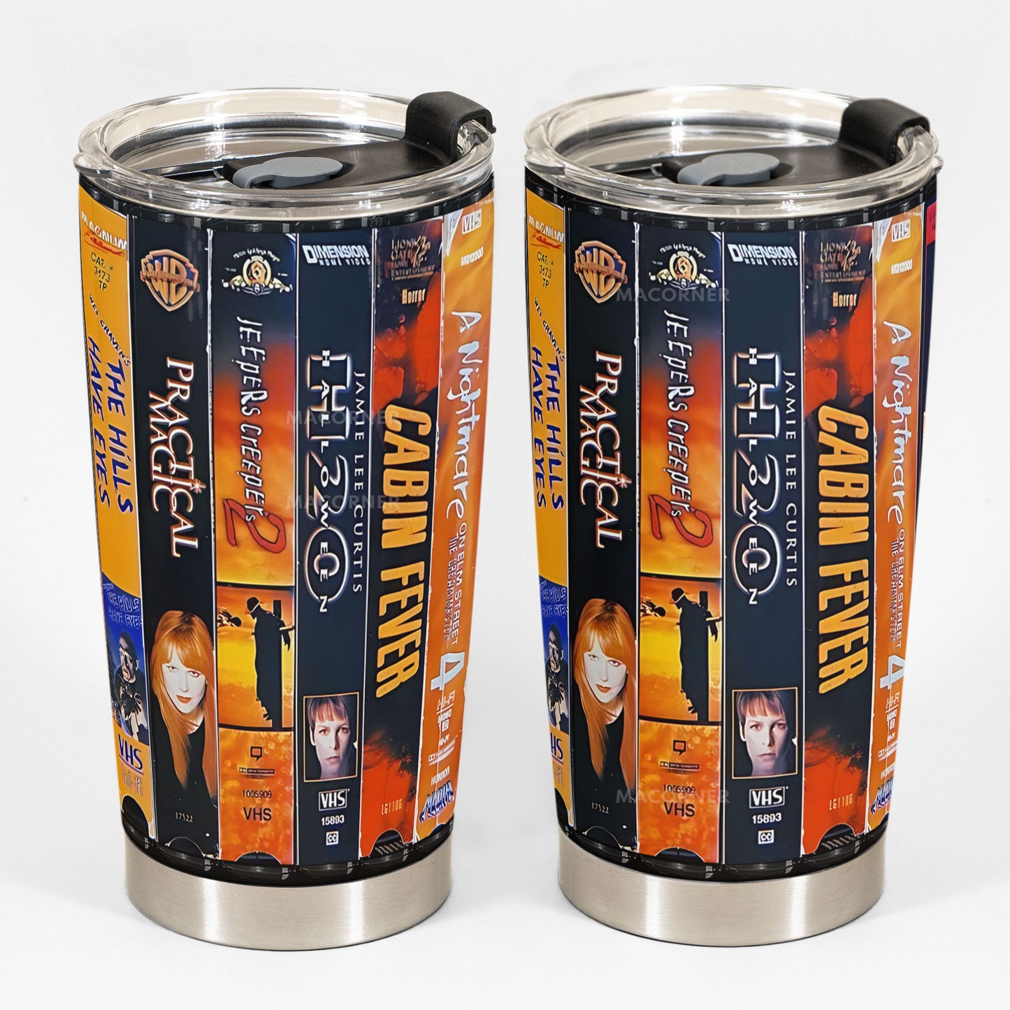 Retro Horror VHS Tumbler – Halloween Movie Lover's Cup Tumbler 20oz 40oz