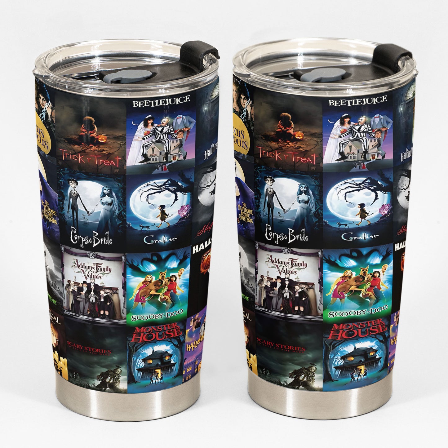 Halloween Movie Collage Tumbler – Spooky Classics for Every Fan Tumbler 20oz 40oz