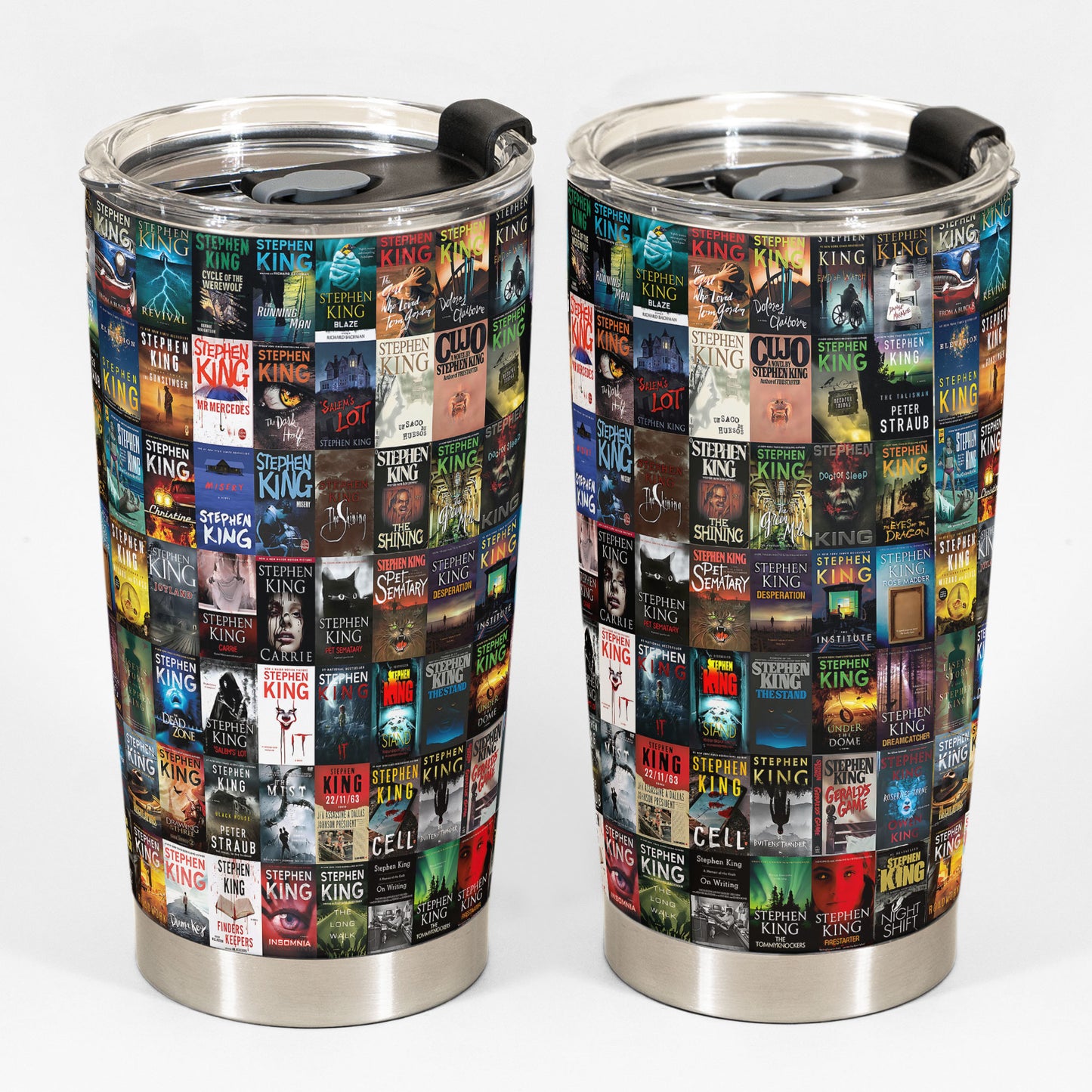 Stephen King Book Covers Tumbler 20oz 40oz – The Ultimate Tribute to the Master of Horror