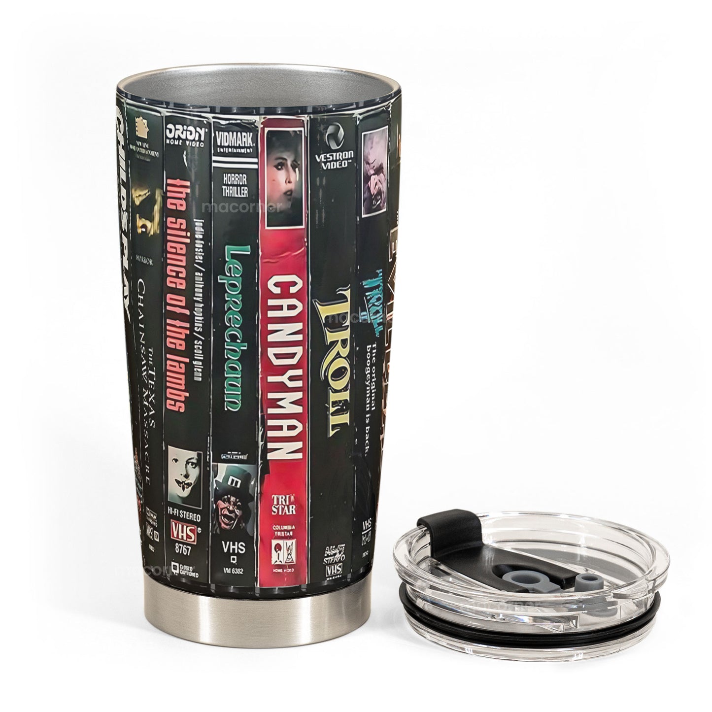Retro VHS Horror Tumbler – Cult Classics of the Scary Screen Tumbler 20oz 40oz
