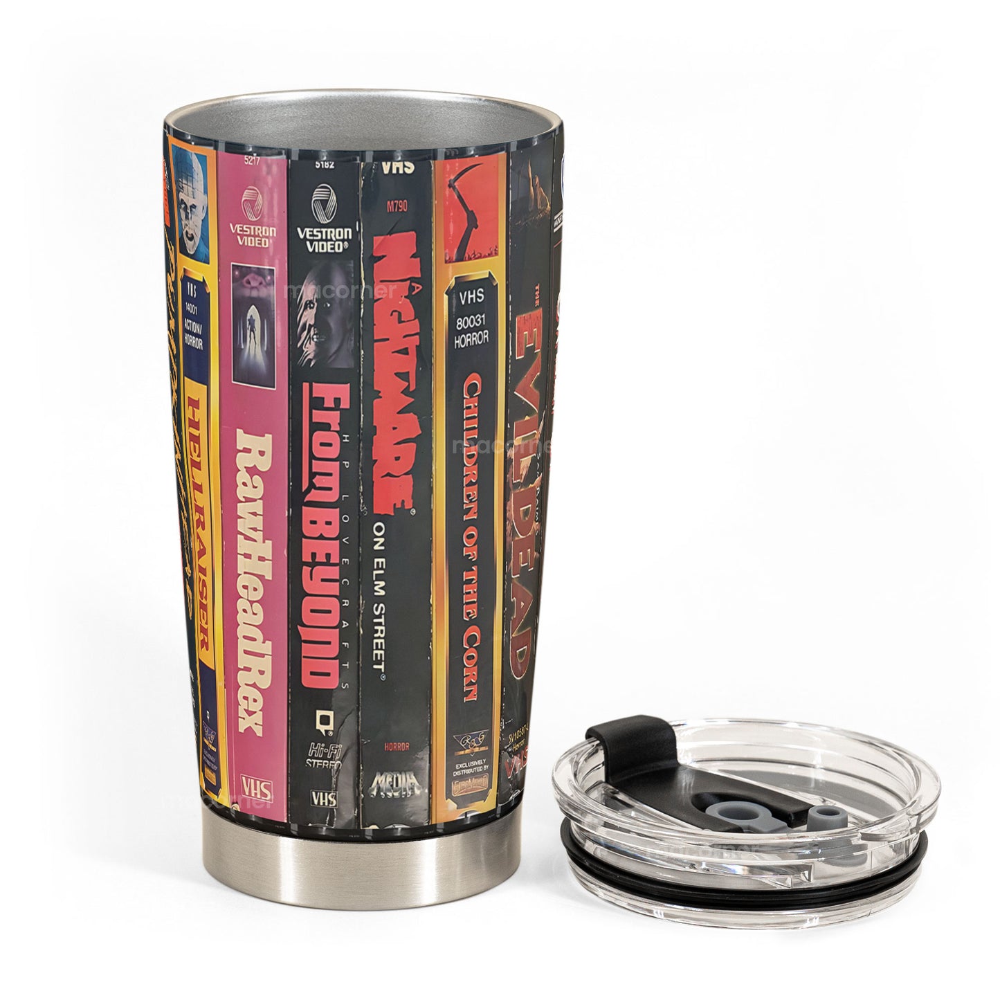 Vintage VHS Horror Tumbler – Halloween Movie Throwback Tumbler 20oz 40oz