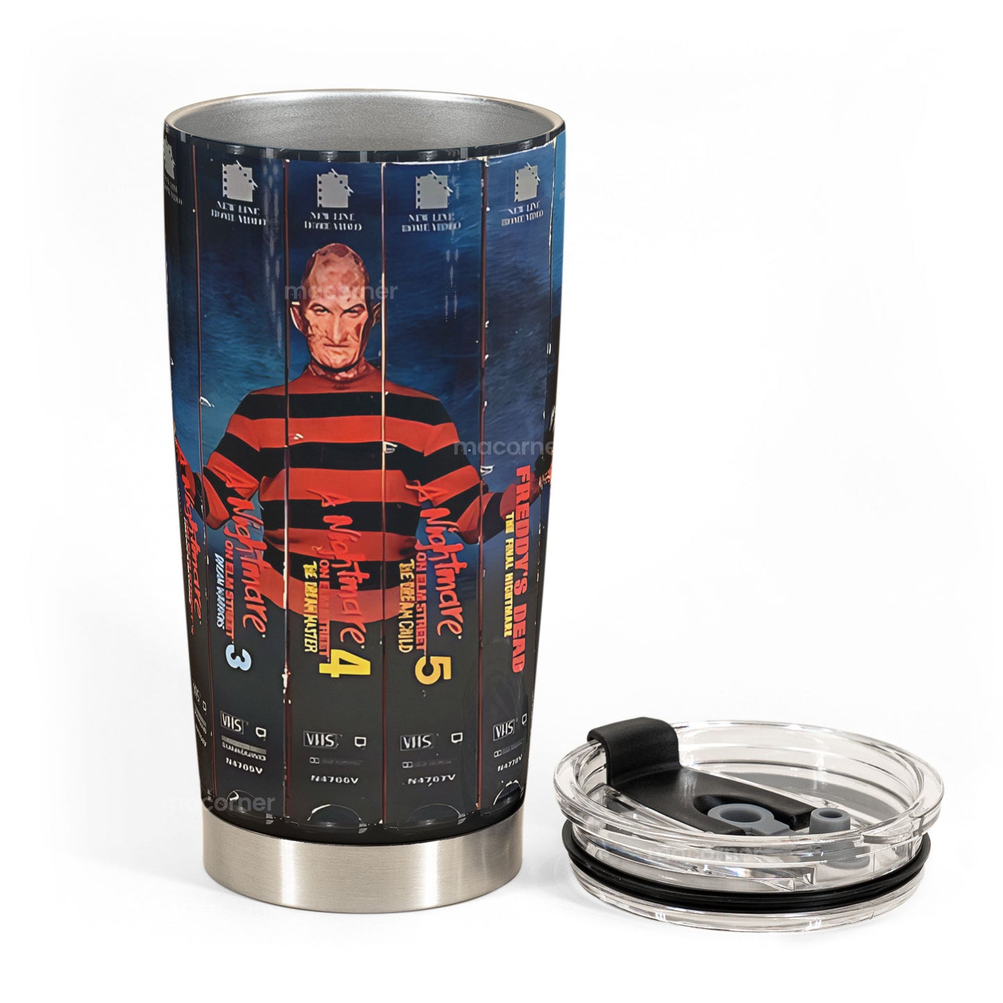 Freddy Krueger VHS Tumbler – Nightmare on Elm Street Collector’s Cup Tumbler 20oz 40oz