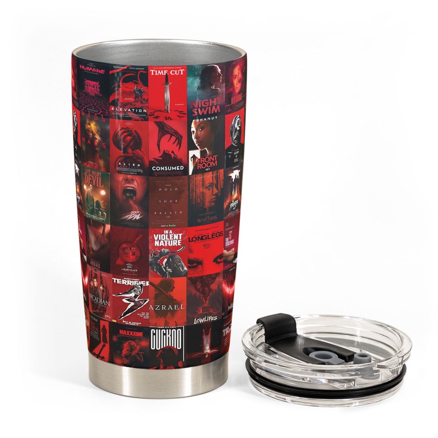 Modern Horror Movie Collage Tumbler – Chilling Thrills for Hardcore Fans tumbler 20oz 40oz