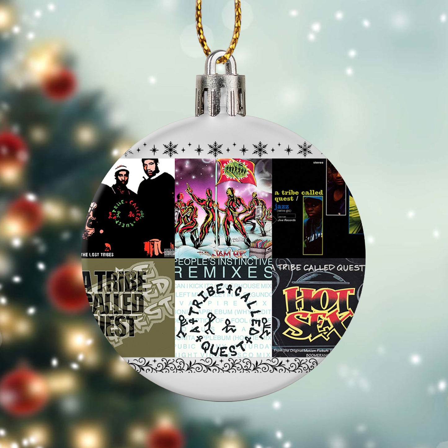 A Tribe Called Quest Ball Ornament – Hip-Hop Legends in Holiday Style