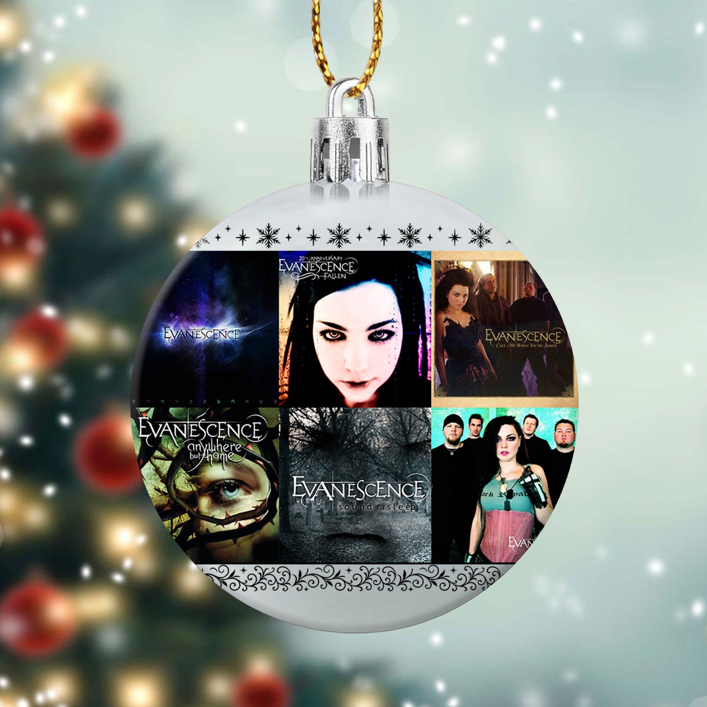 Evanescence Album Collage Ornament – Gothic Rock Christmas Decoration