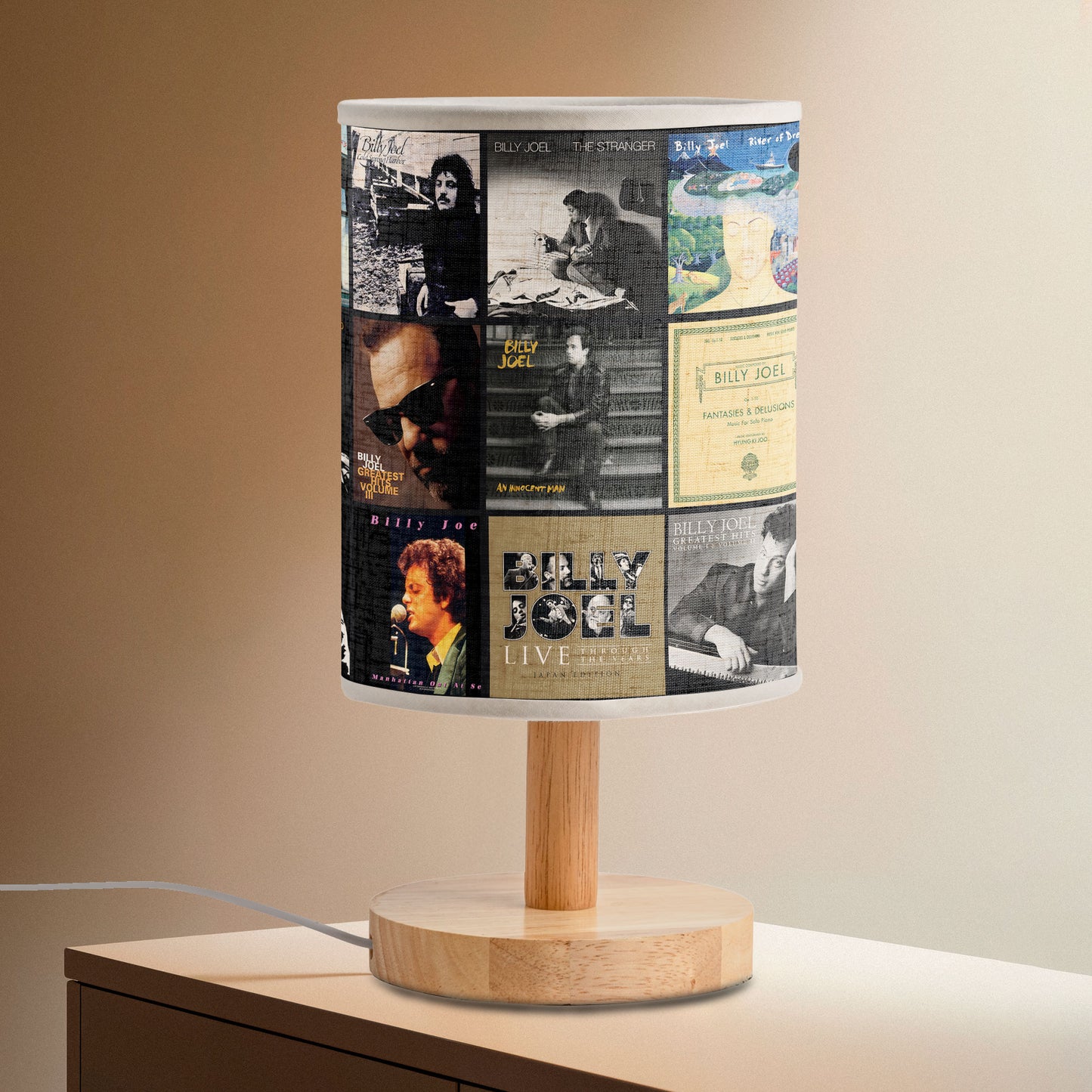 Billy Joel Album Art Fabric Lamp