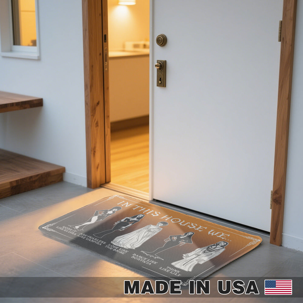 Gothic Horror Icon Doormat – In This House We…