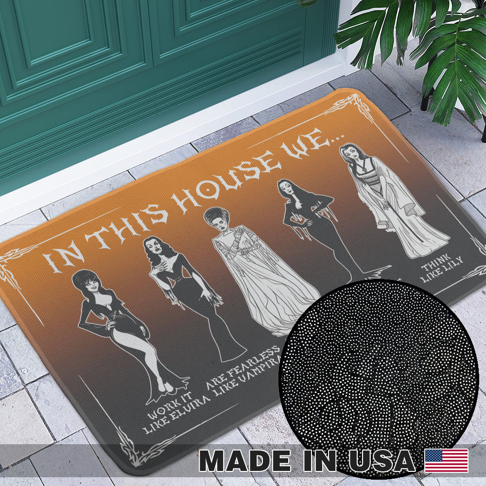 Gothic Horror Icon Doormat – In This House We…
