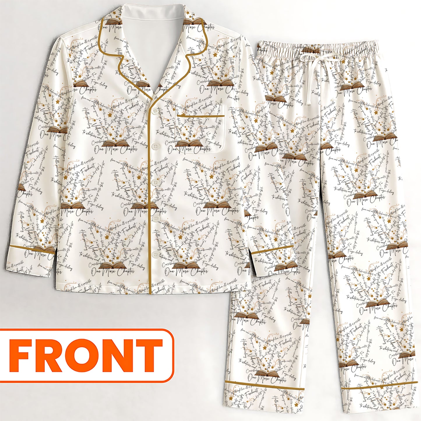 Throne of Glass One More Chapter Quotes - Pajamas Satin Set