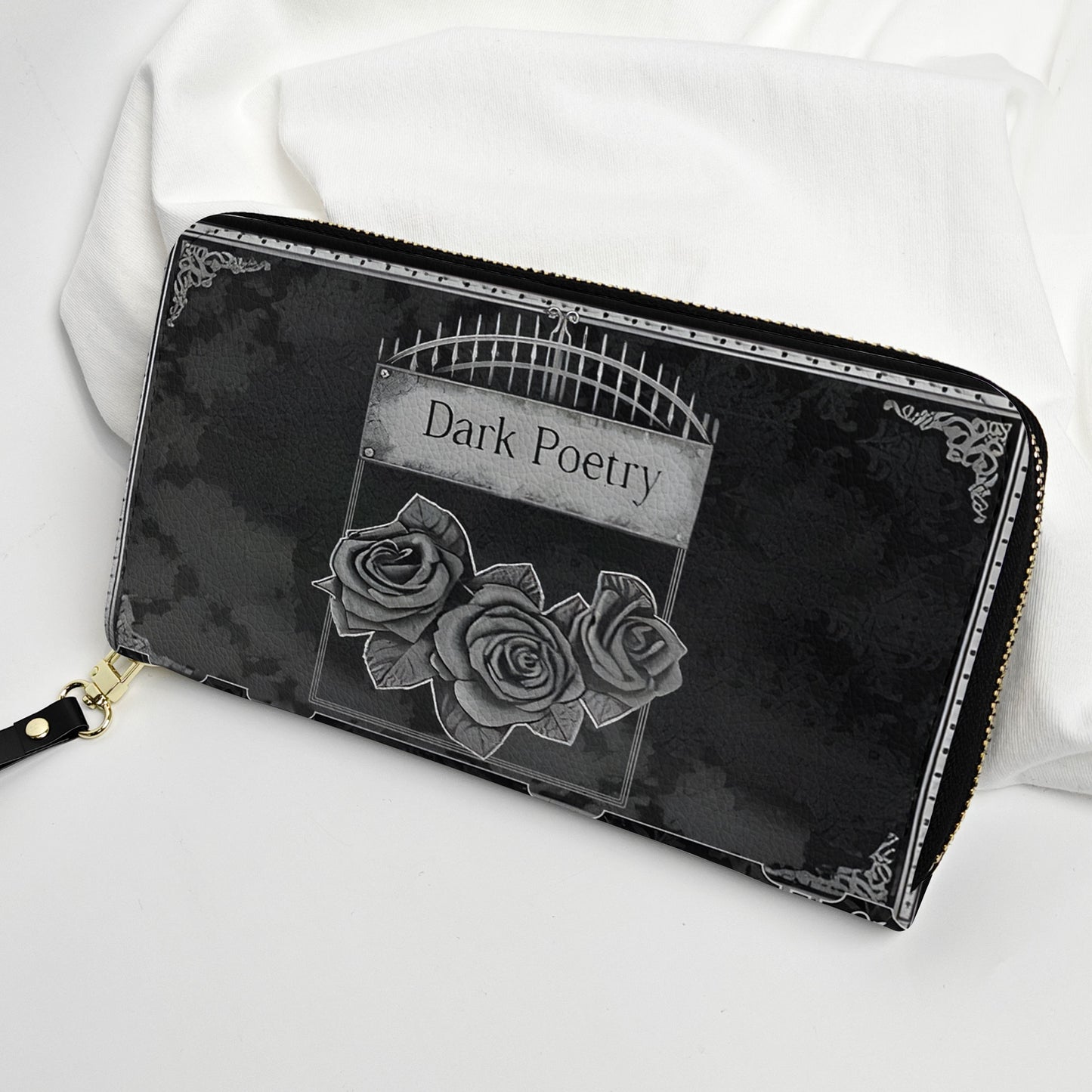 Edgar Allan Poe Gothic Leather Handbag – Dark Poetry Inspired Purse