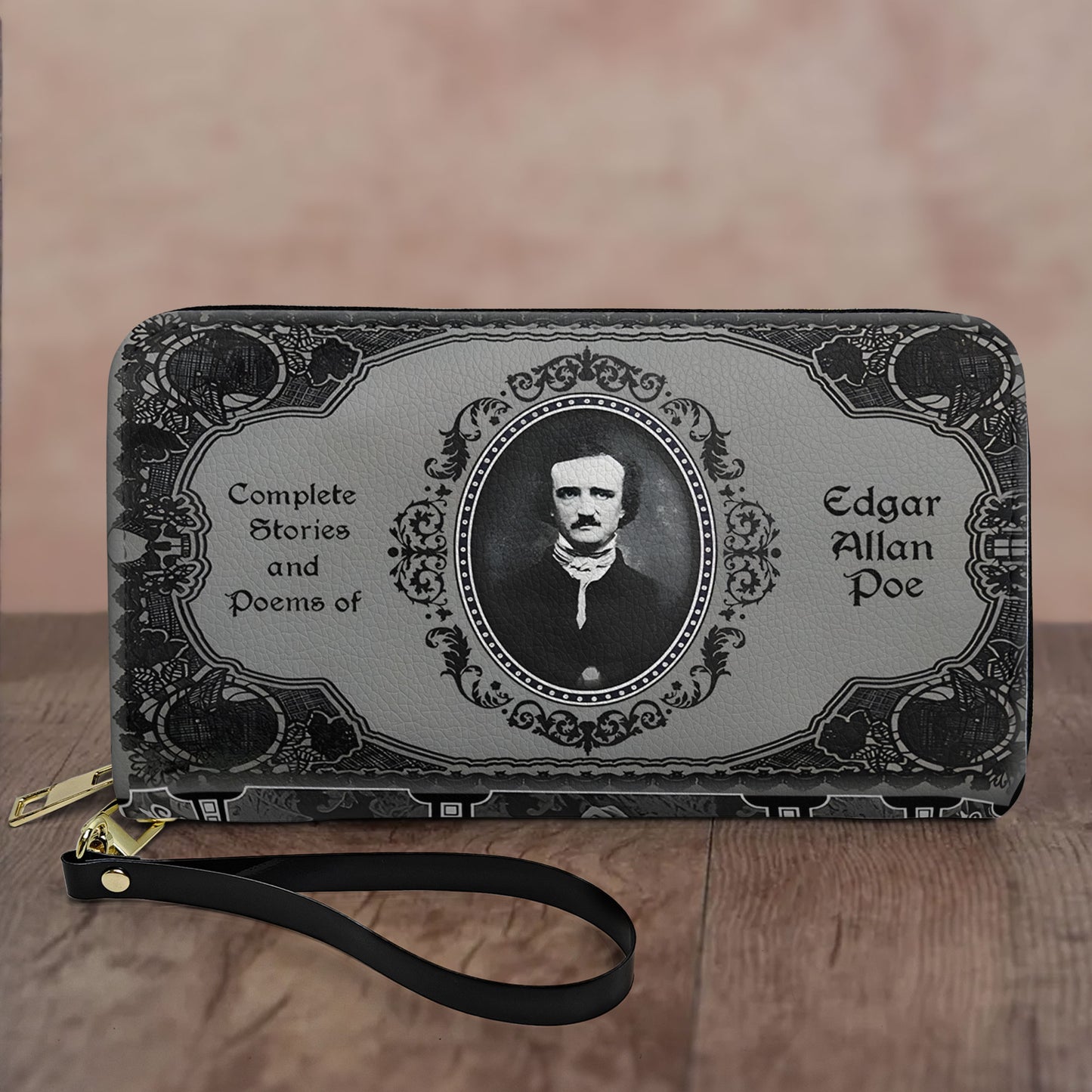 Edgar Allan Poe Gothic Leather Handbag – Dark Poetry Inspired Purse