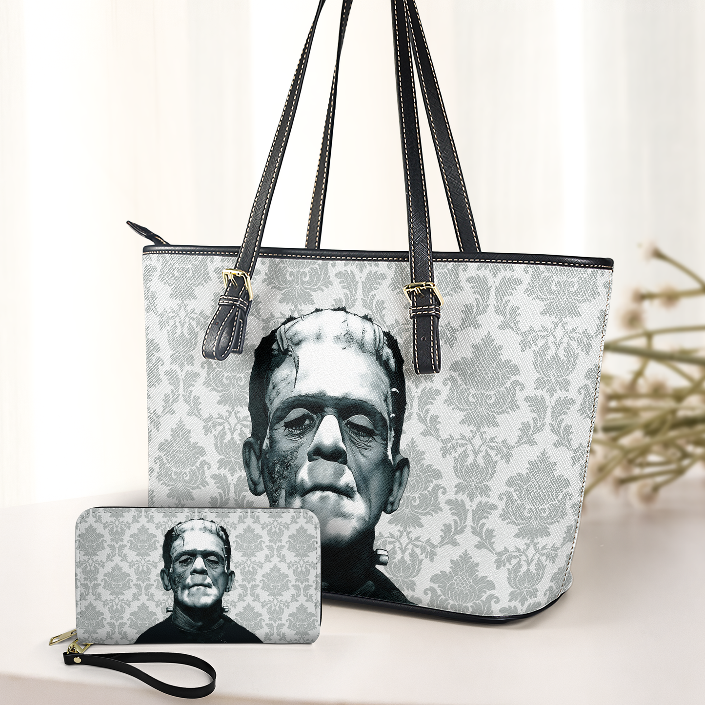Frankenstein Leather Handbag & Wallet Set