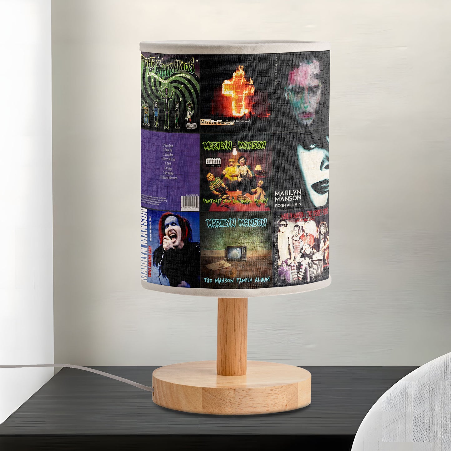 Marilyn Manson Album Art Decorative Fabric Lamp