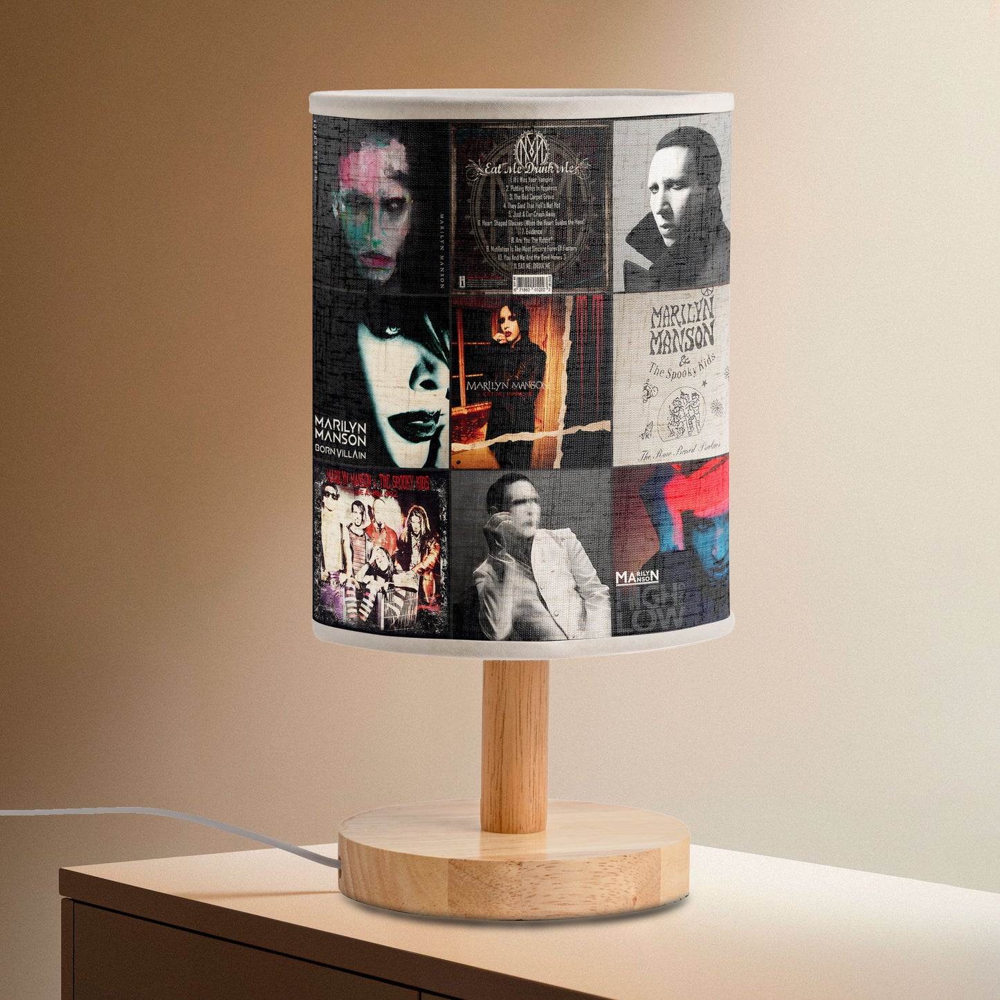 Marilyn Manson Album Art Decorative Fabric Lamp