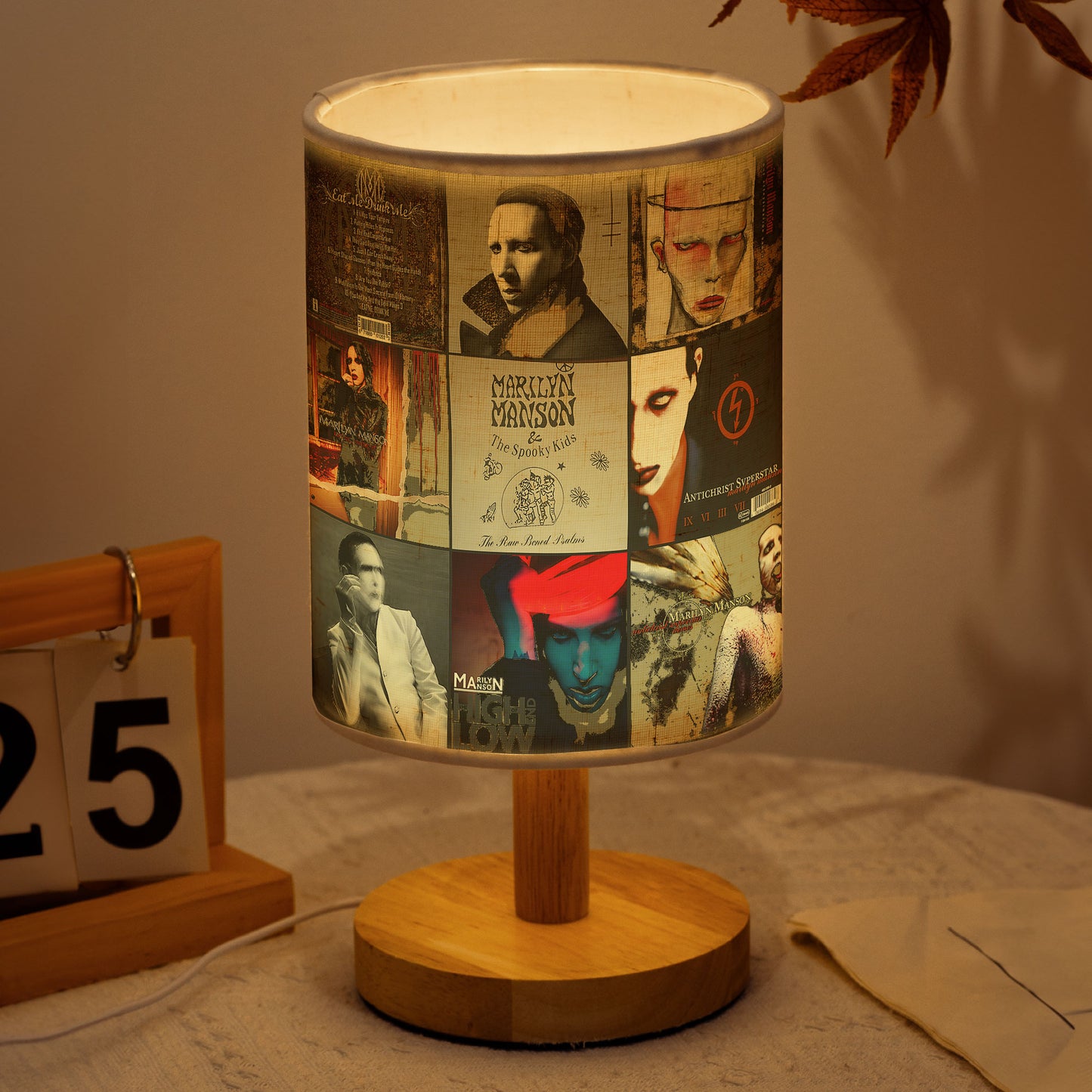 Marilyn Manson Album Art Decorative Fabric Lamp