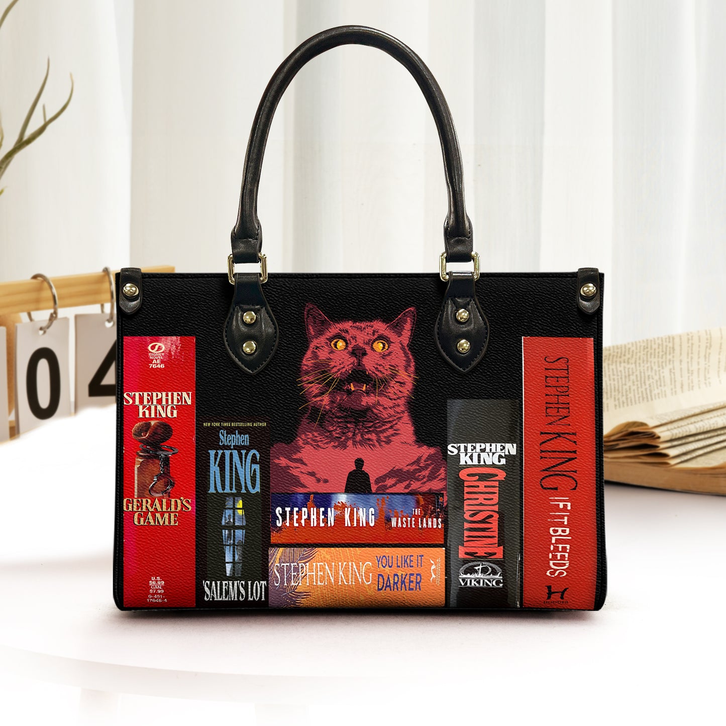 Stephen King Inspired Leather HandBag – Horror Literature Design