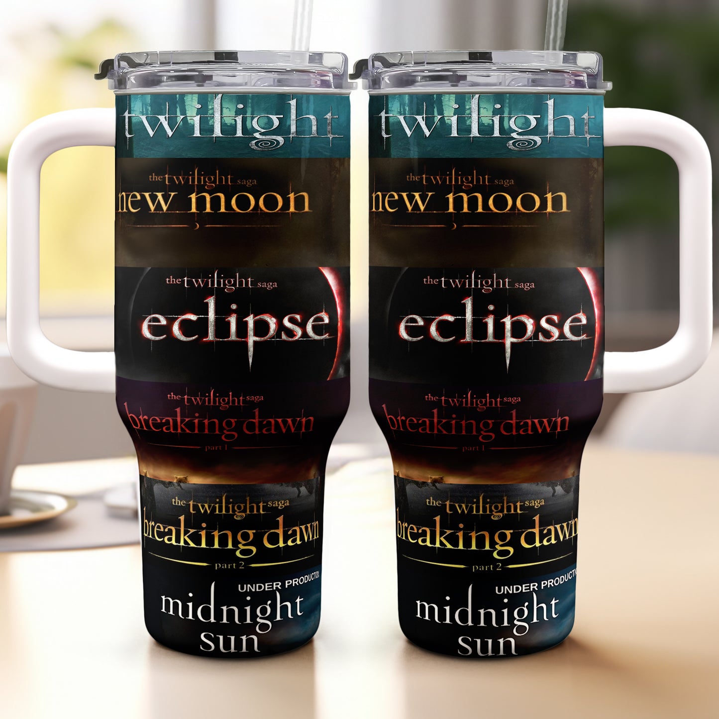 Twilight Saga Movie Titles Travel Tumbler 🌘✨