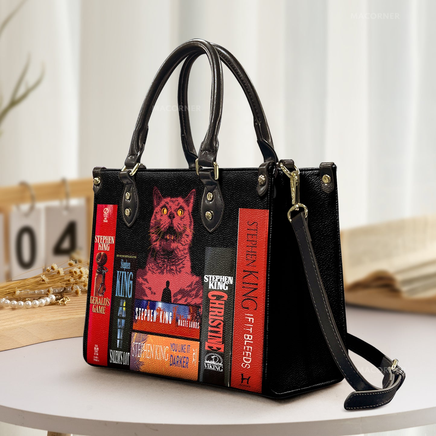 Stephen King Inspired Leather HandBag – Horror Literature Design