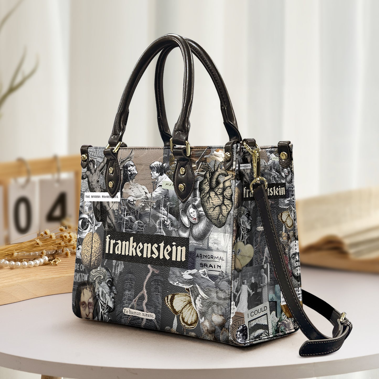Frankenstein Leather Handbag – Gothic Literature Inspired Design