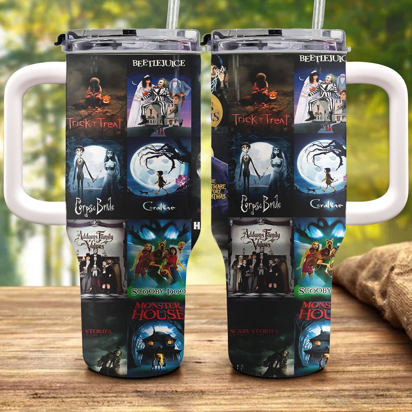 Halloween Movie Collage Tumbler – Spooky Classics for Every Fan Tumbler 20oz 40oz