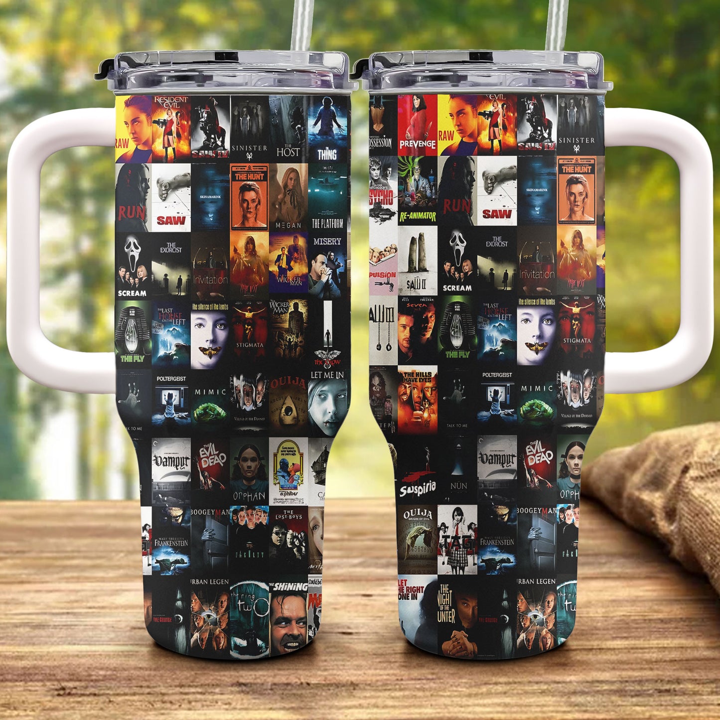 Classic & Modern Horror Icons Tumbler – A Tribute to Timeless Nightmares Tumbler 20oz 40oz