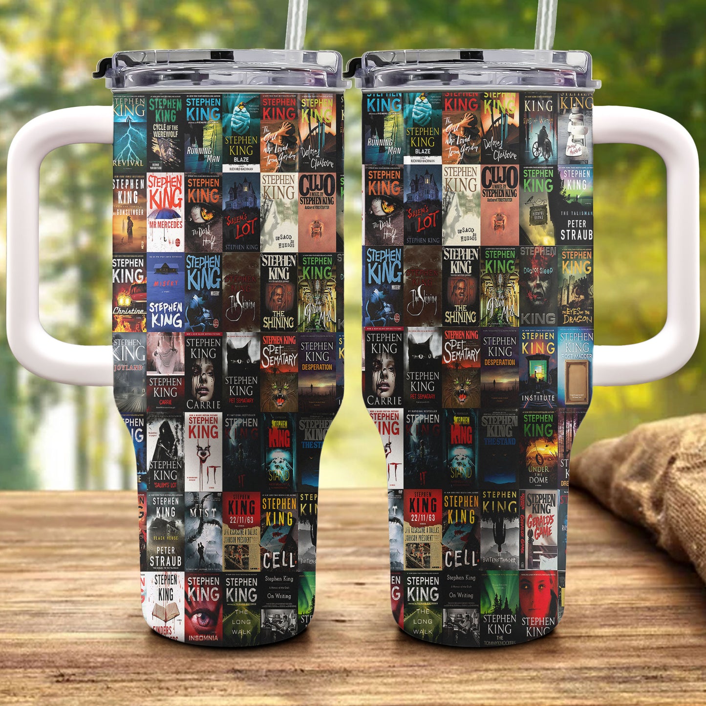 Stephen King Book Covers Tumbler 20oz 40oz – The Ultimate Tribute to the Master of Horror
