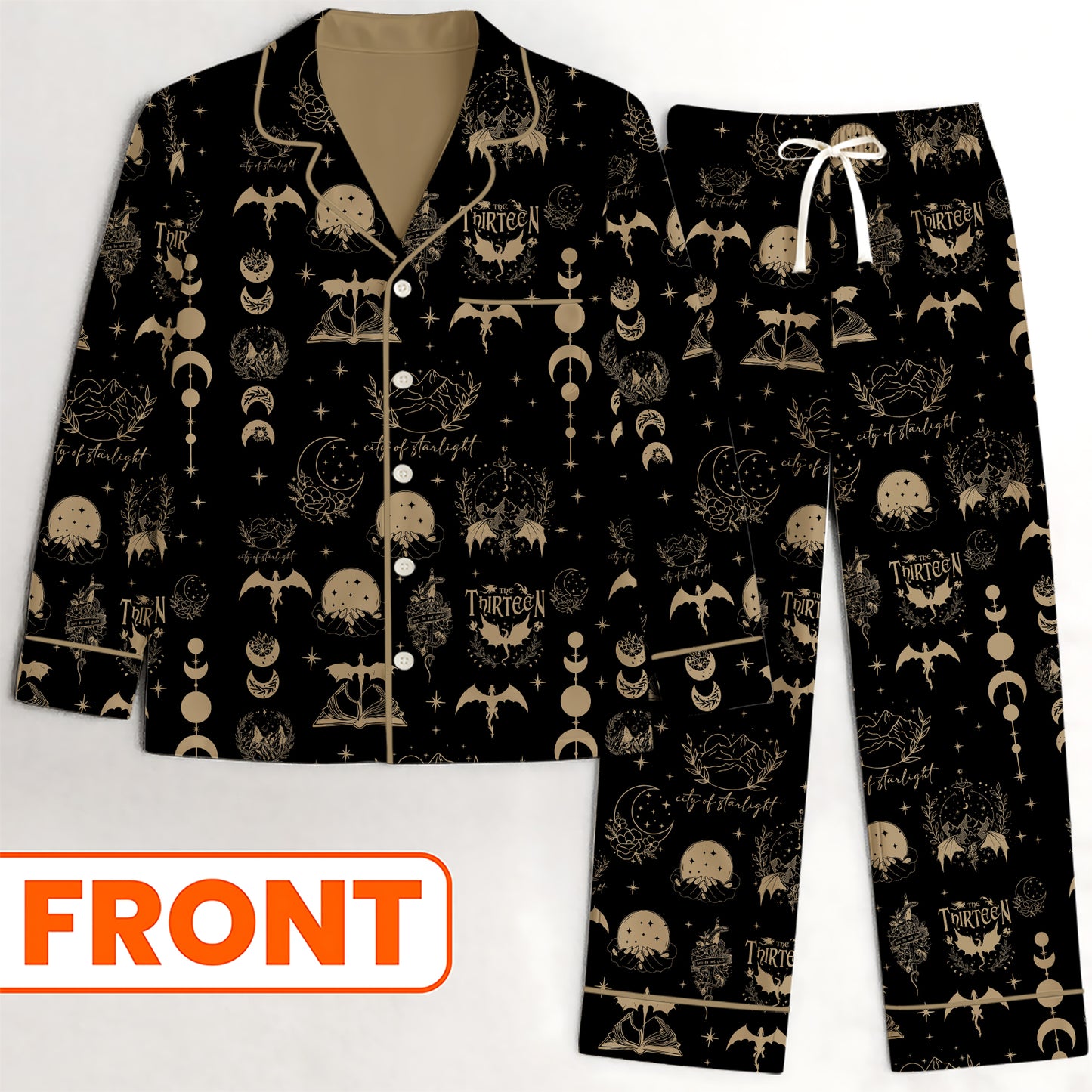 Manon Blackbeak We Are Thirteen Throne of Glass - TOG Pajamas Satin Set