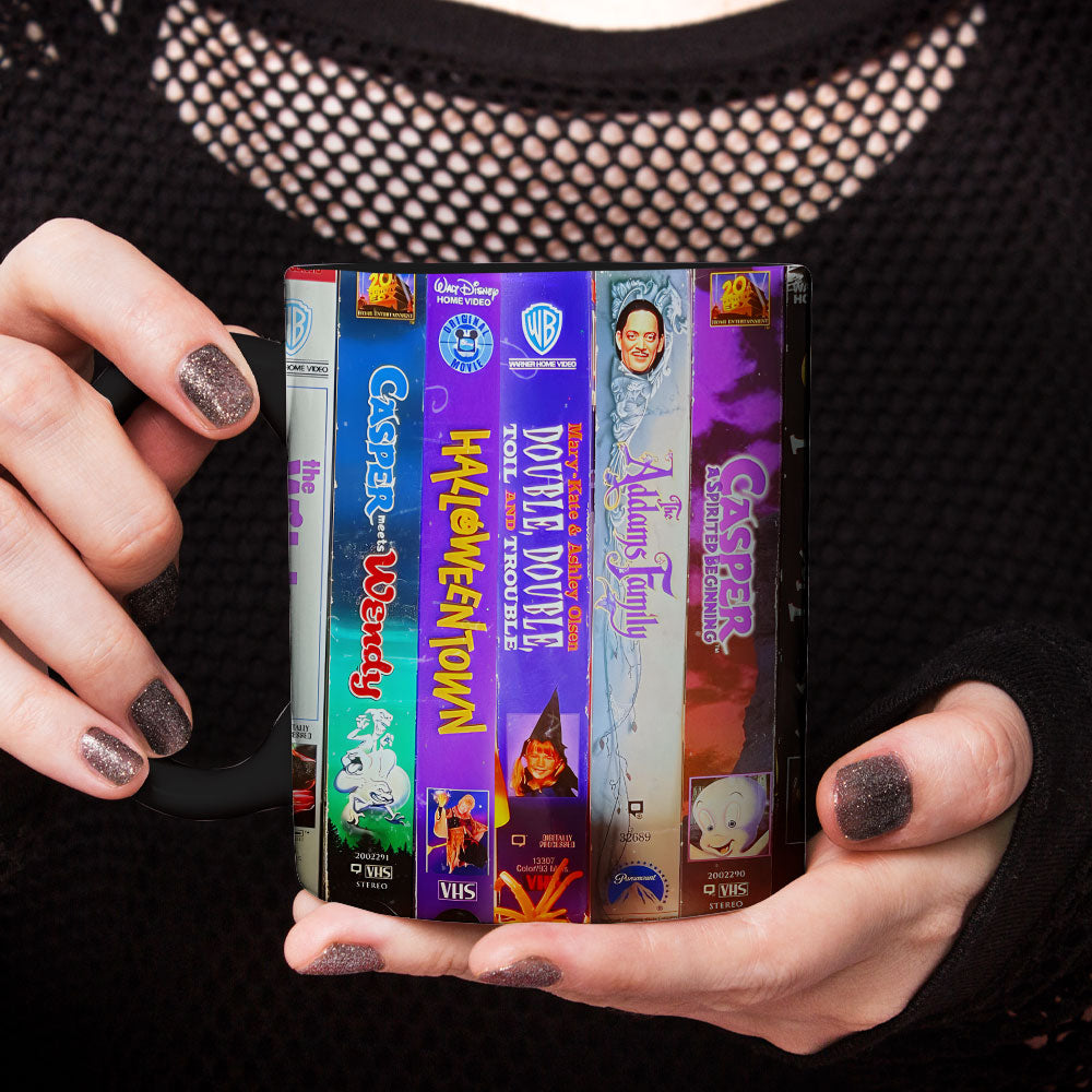 90s Kids’ Halloween VHS Magic Accent Coffee Mug : Spooky Fun for the Whole Family