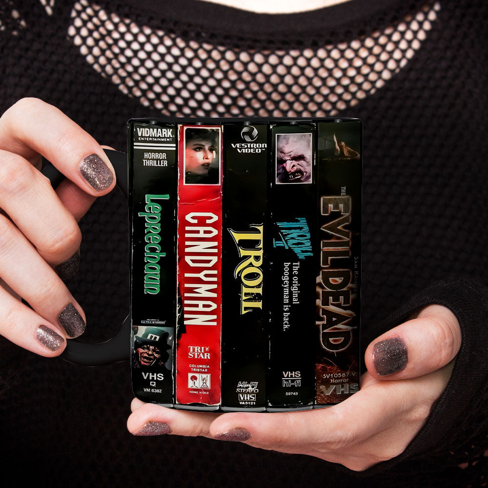 Ultimate VHS Horror Accent Coffee Mug – Cult Classics & Slasher Icons
