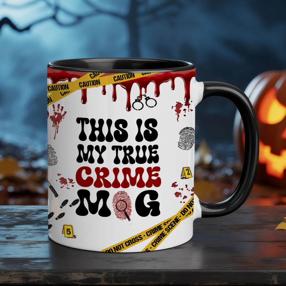 True Crime Mug – Funny Forensic Coffee Cup for Mystery Lovers