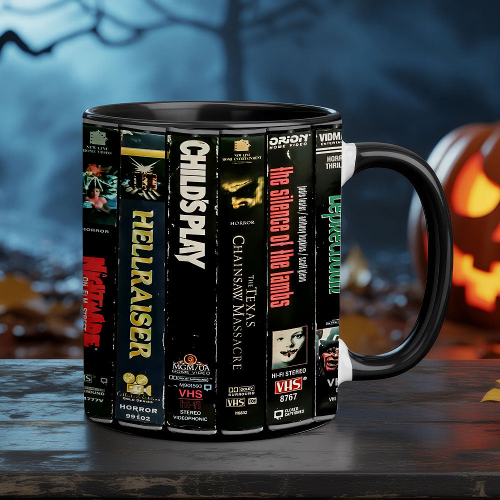Ultimate VHS Horror Accent Coffee Mug – Cult Classics & Slasher Icons