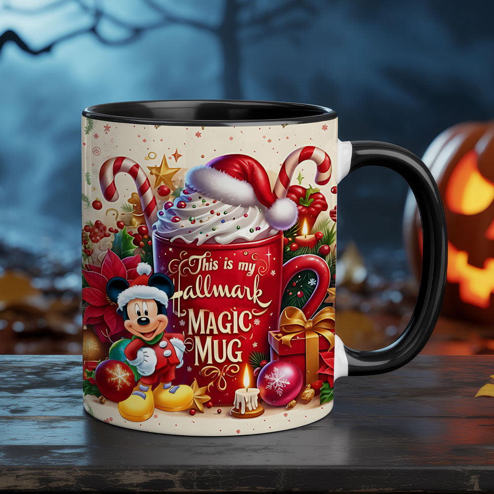 Hallmark Christmas Magic Mug – Festive Holiday Coffee Cup with Mickey & Gifts