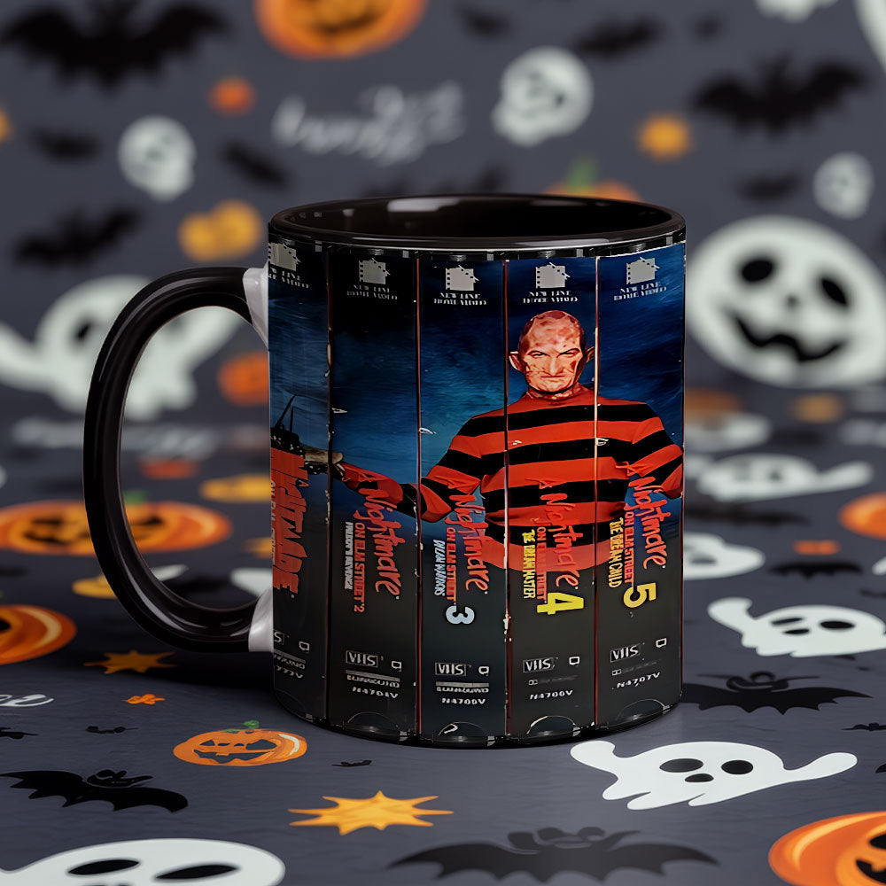 Freddy’s VHS Nightmare: Complete 80s & 90s Elm Street Saga Accent Coffee Mug