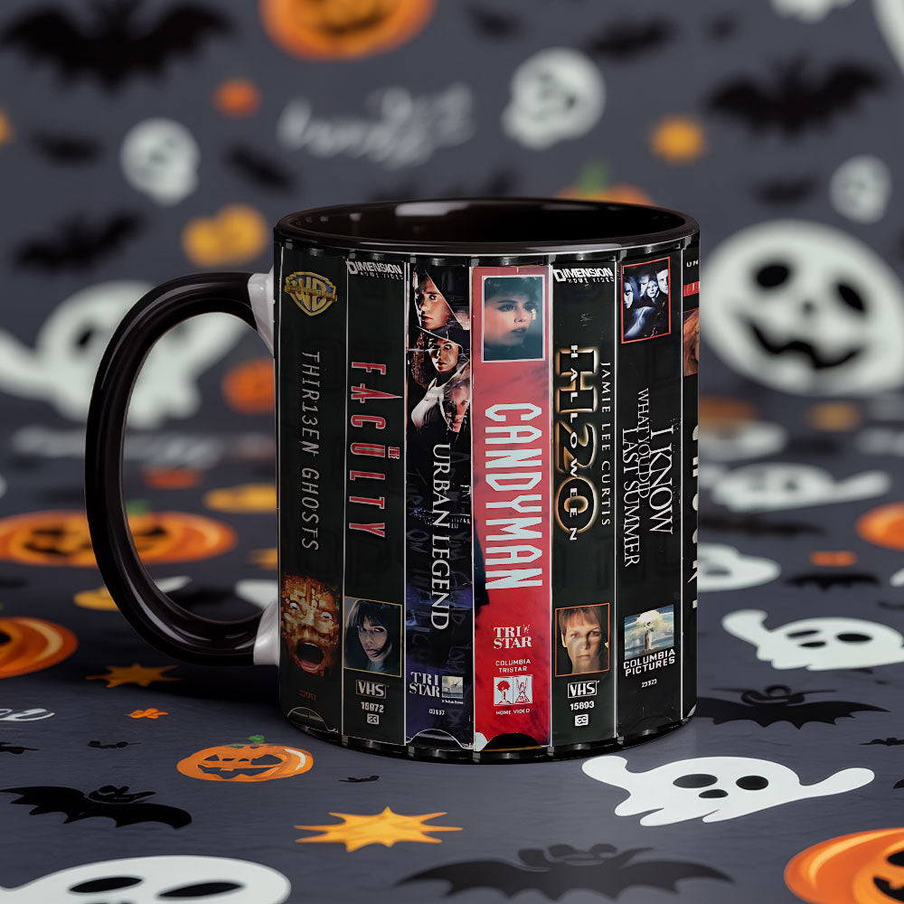 90s Slasher & Urban Horror VHS Accent Coffee Mug – Cult Scares on Tape