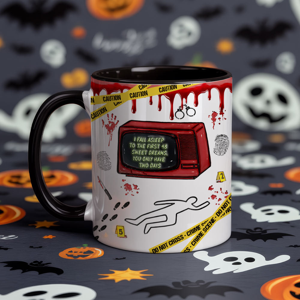 ☕ True Crime Coffee Mug – The First 48 Inspired Murder Mystery Cup