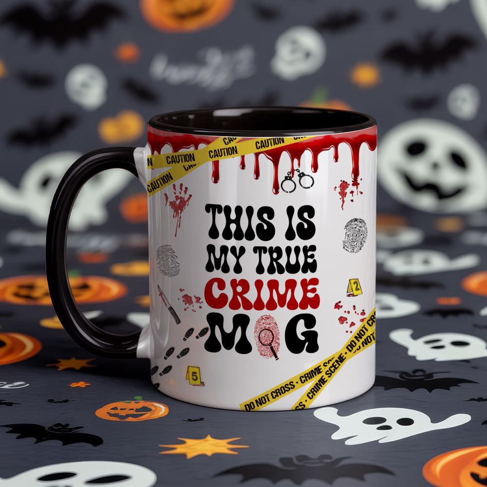 True Crime Mug – Funny Forensic Coffee Cup for Mystery Lovers