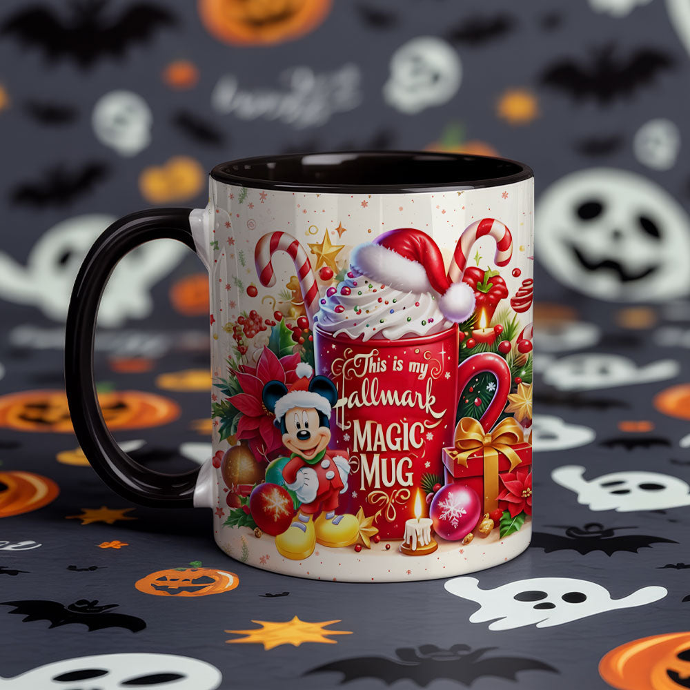 Hallmark Christmas Magic Mug – Festive Holiday Coffee Cup with Mickey & Gifts